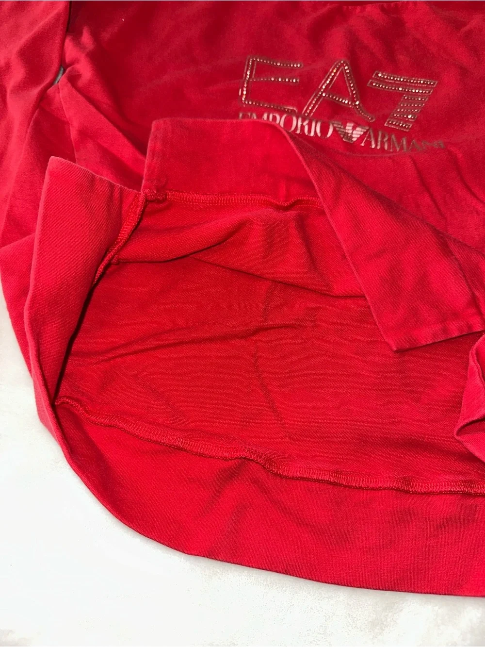 Emporio Armani Kids Bright Red EA7 Logo Sweatshirt